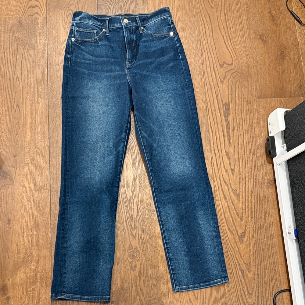 Express Dark Blue Straight Leg Jeans
